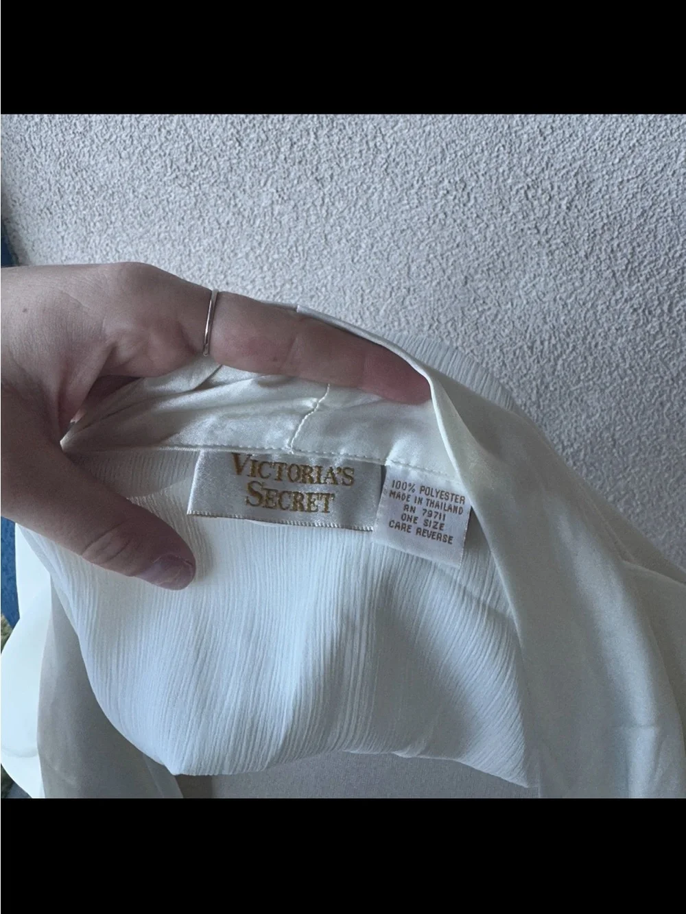 Vintage Gold Label Victoria’s Secret White Sheer Robe